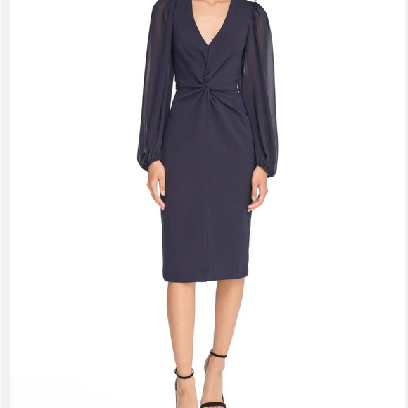 Elegant Navy Blue Dress VINCE CAMUTO - Picture 1 of 10